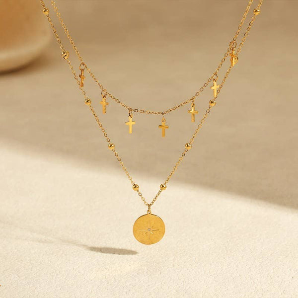 Cross Necklace 18K