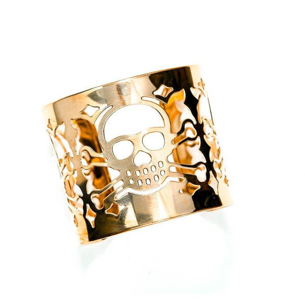 Brass Skull Cuff Bracelet - Statements Boutique