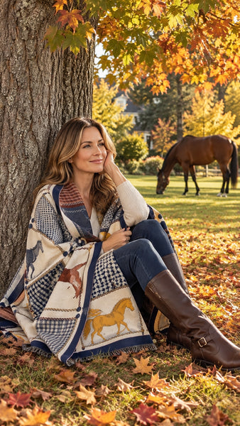 Blue Equine Reversible Wrap