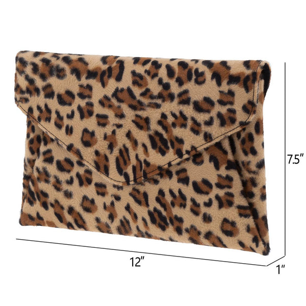 Faux Fur Leopard Print Clutch - Statements Boutique