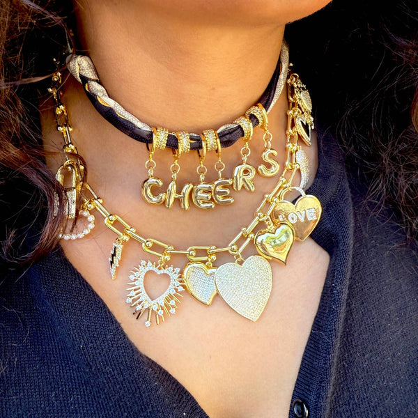 Fancy Heart Charm Necklace - Statements Boutique