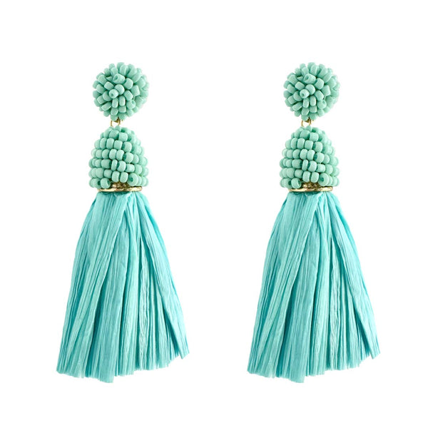 Raffia Tassel Earrings