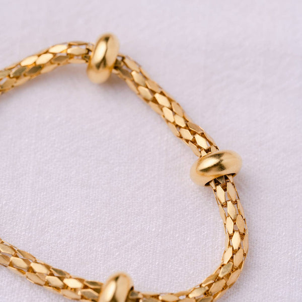 Gold Mesh Toggle Bracelet