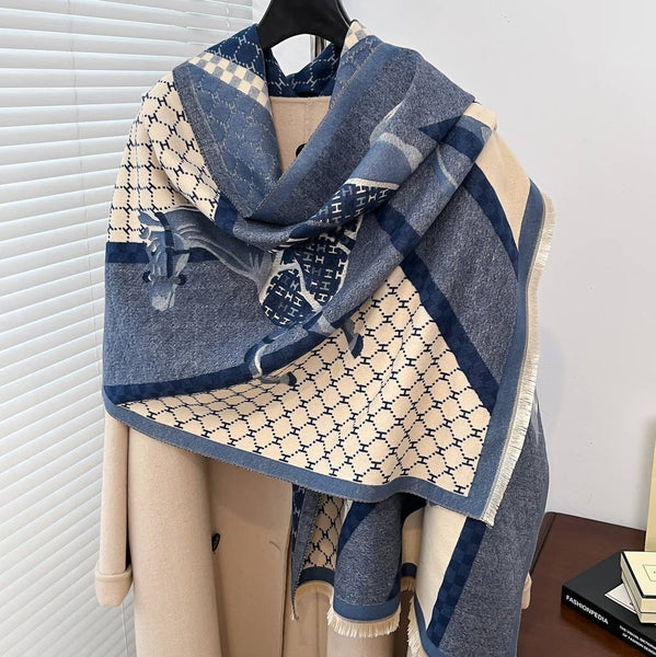 Equestrian Blue Giddy Up! Reversible Wrap