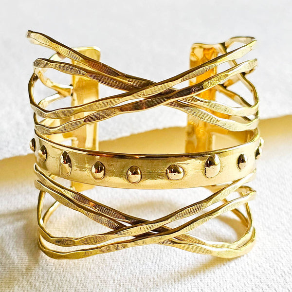 Brass Multi Layered Handcrafted Cuff