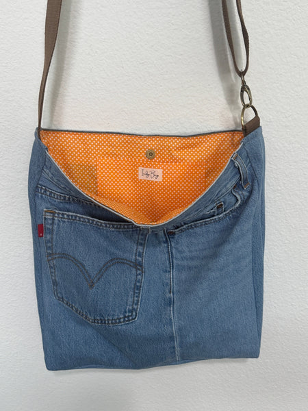 Levi's Upcycled Jean Crossbody Bag - Orange Dots