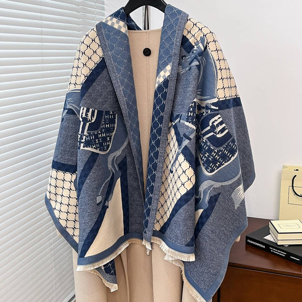 Equestrian Blue Giddy Up! Reversible Wrap