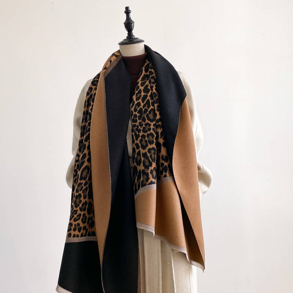 Brown / Black Angled Reversible Wrap
