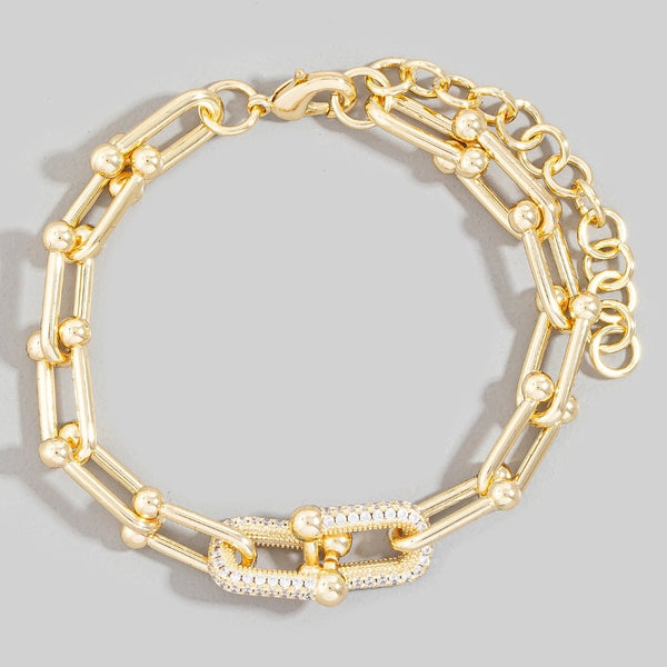 Gold U Link Bracelet