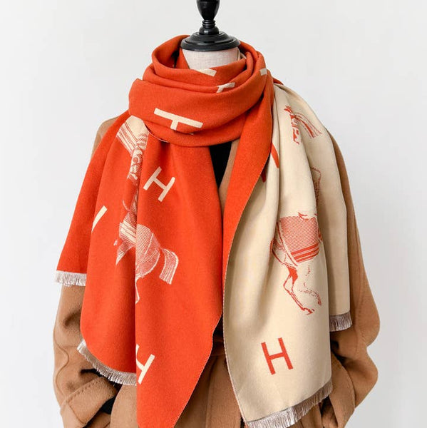 Equestrian Orange/Cream Stable Reversible Wrap