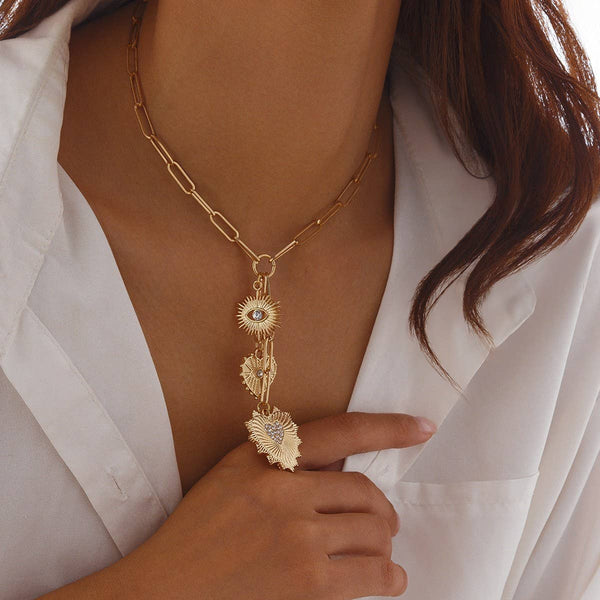 Multi Heart Circle Pendant