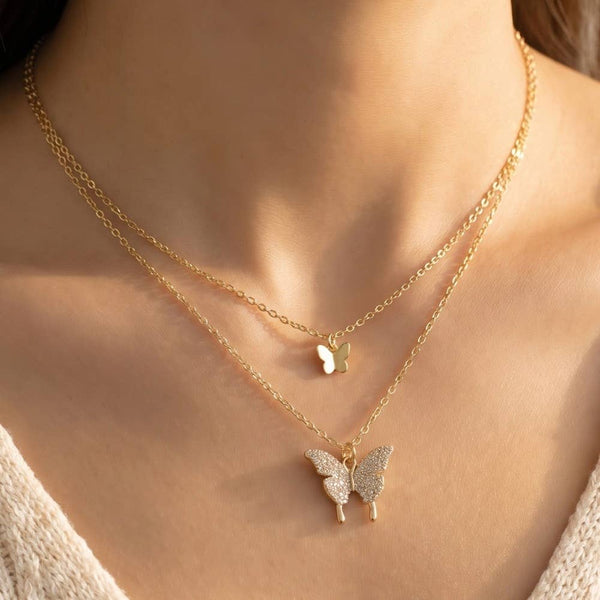 Butterfly Layered Necklace