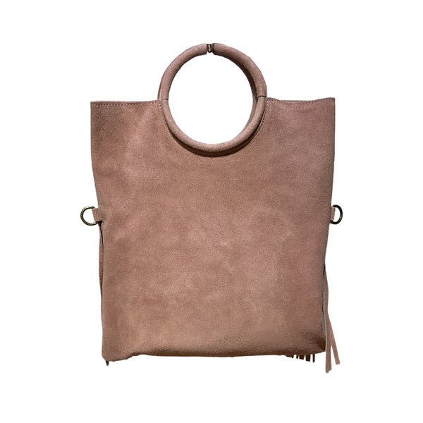 Suede Leather Fringe Bag - Chocolate - Statements Boutique