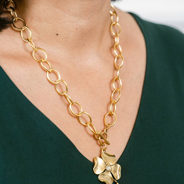 Golden Clover Necklace