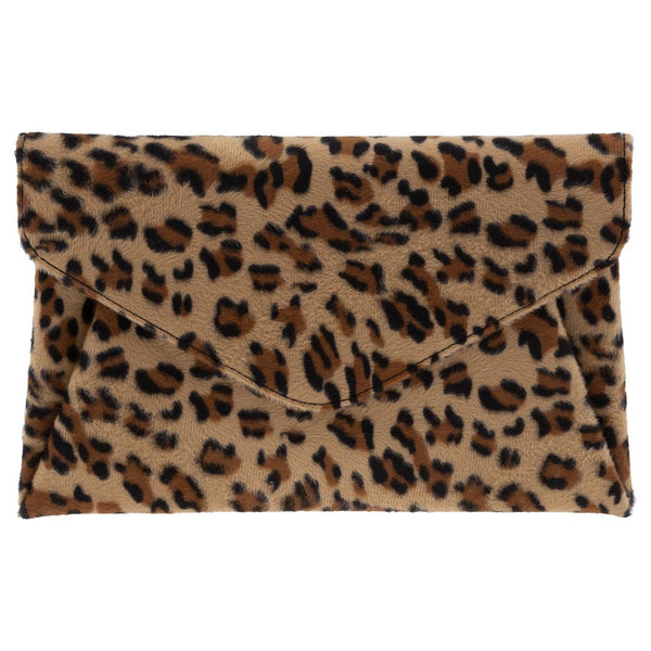 Faux Fur Leopard Print Clutch - Statements Boutique
