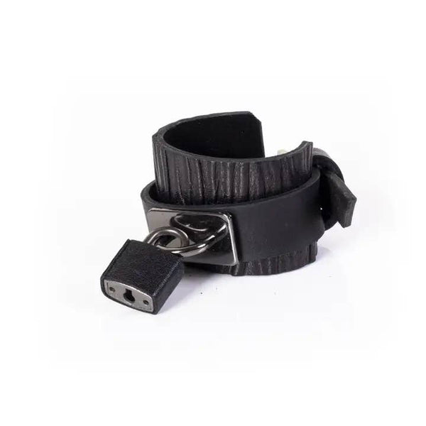 Lock & Key Leather Cuff