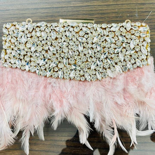 The Hope Feather Clutch -White Feathers - Statements Boutique