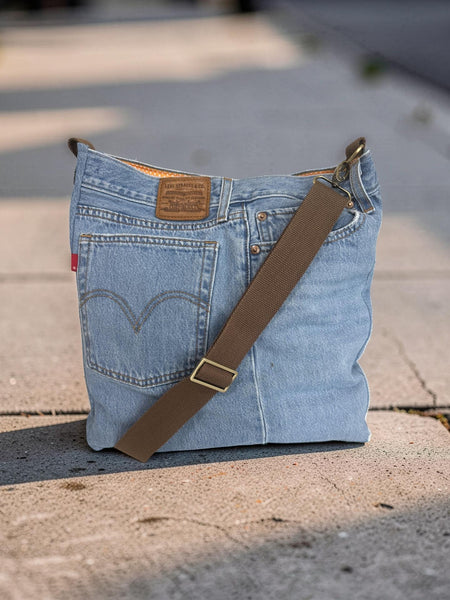 Levi's Upcycled Jean Crossbody Bag - Orange Dots