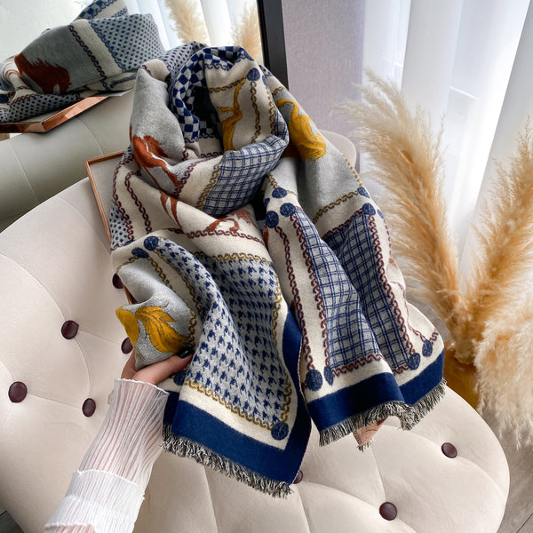 Blue Equine Reversible Wrap
