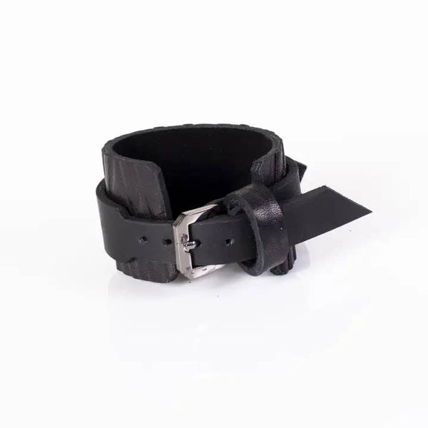 Lock & Key Leather Cuff