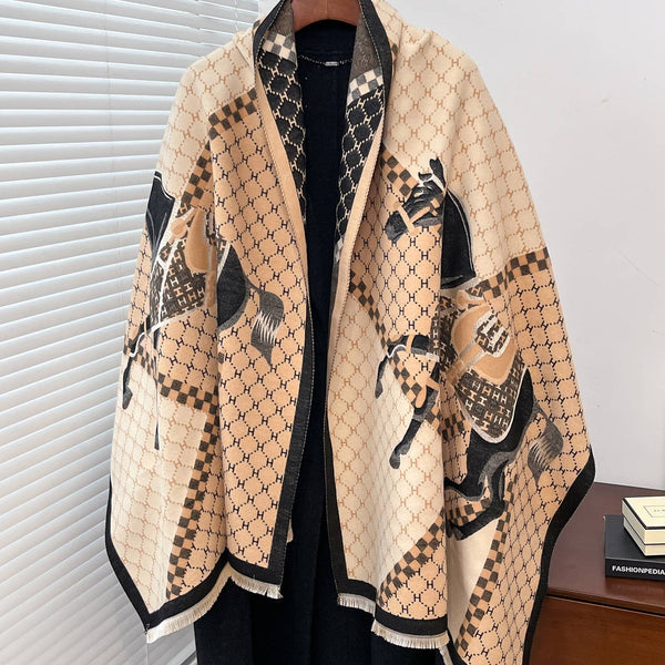 Equestrian Tan / Black Reversible Wrap