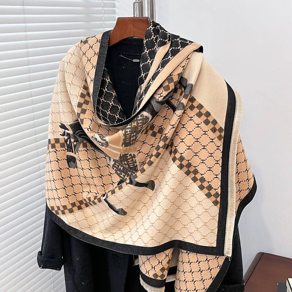Equestrian Tan / Black Reversible Wrap