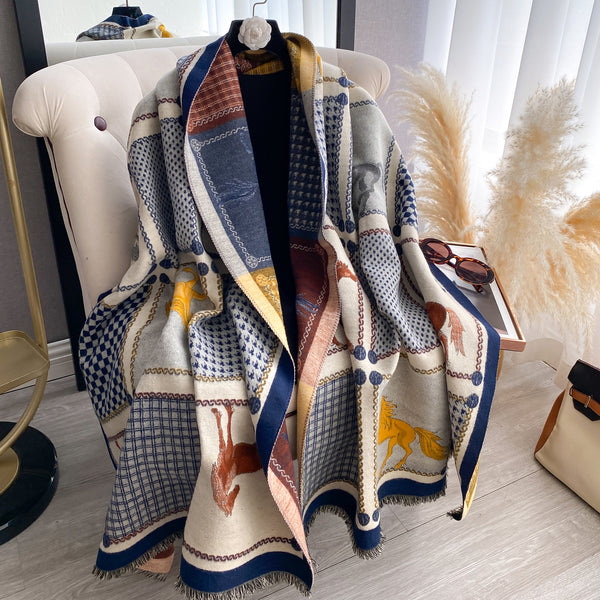 Blue Equine Reversible Wrap