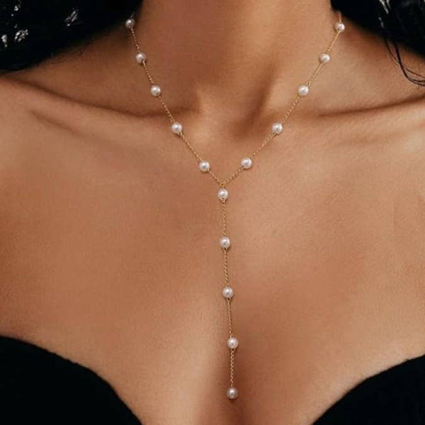 Pearl Y Necklace