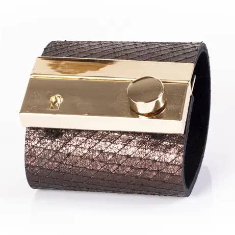Glam Metallic Bronze Cuff