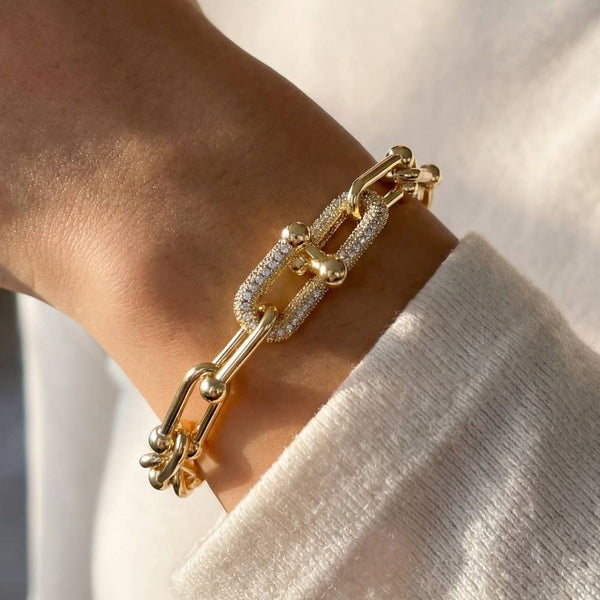 Gold U Link Bracelet