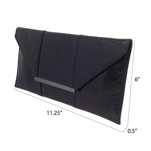 Crushed Metallic Evening Clutch - Statements Boutique