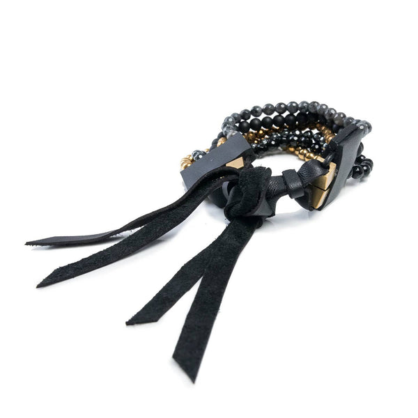 Midnight Lux Multi-Strand Beaded Bracelet
