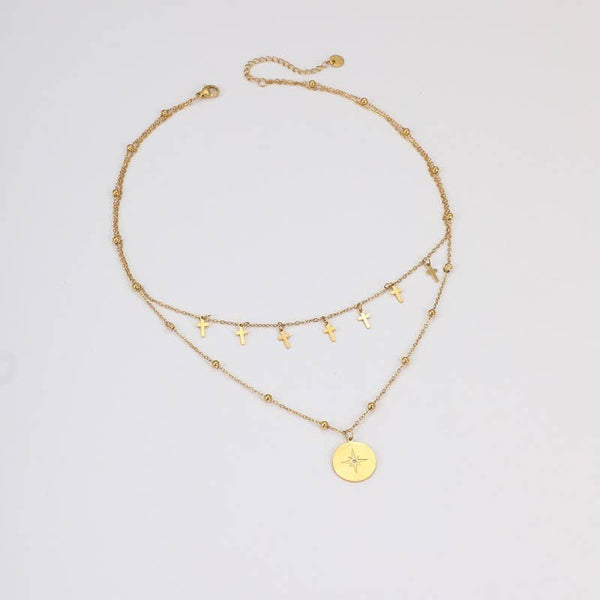 Cross Necklace 18K